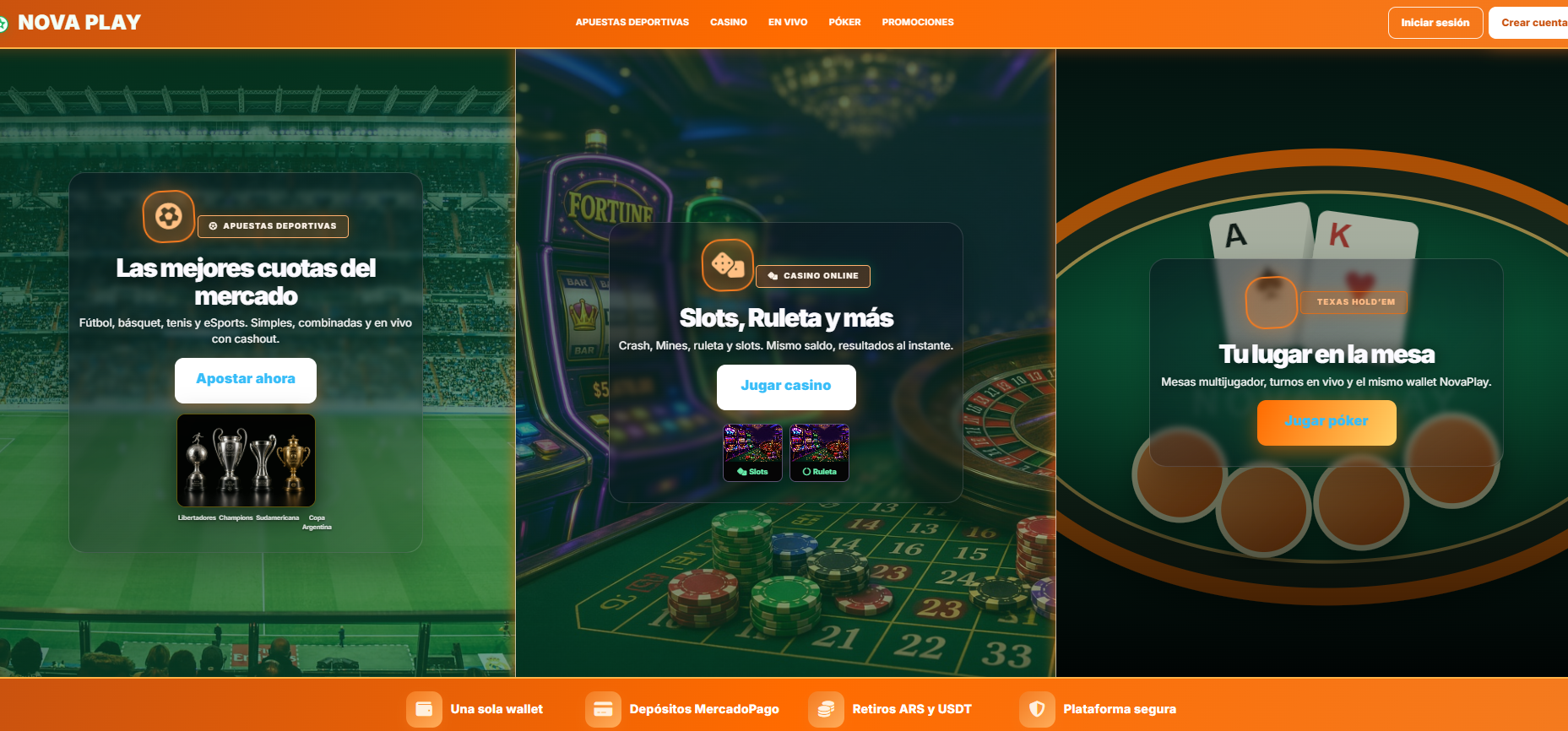 Nova Play apuestas, casino y póker