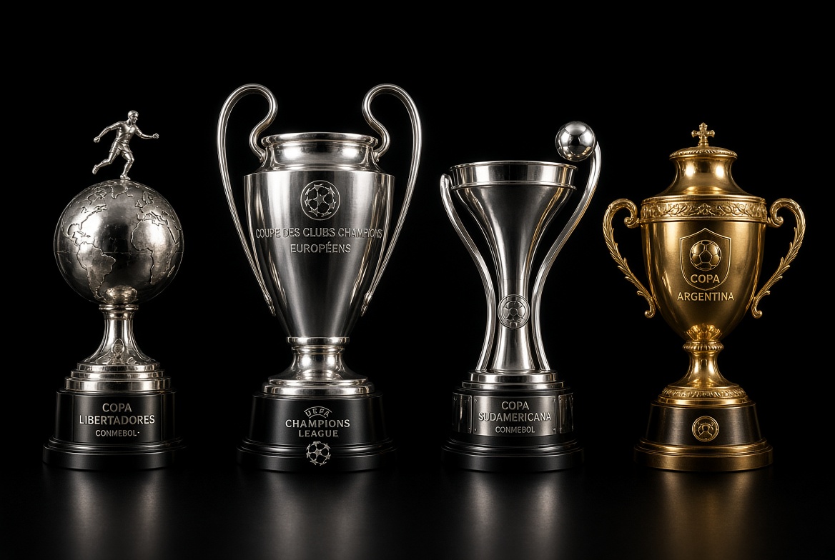 Libertadores, Champions, Sudamericana, Copa Argentina